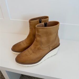 Lucchese Brown Leather Ankle Booties